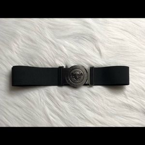 Versace Adjustable Medusa Head Waist Belt in Black